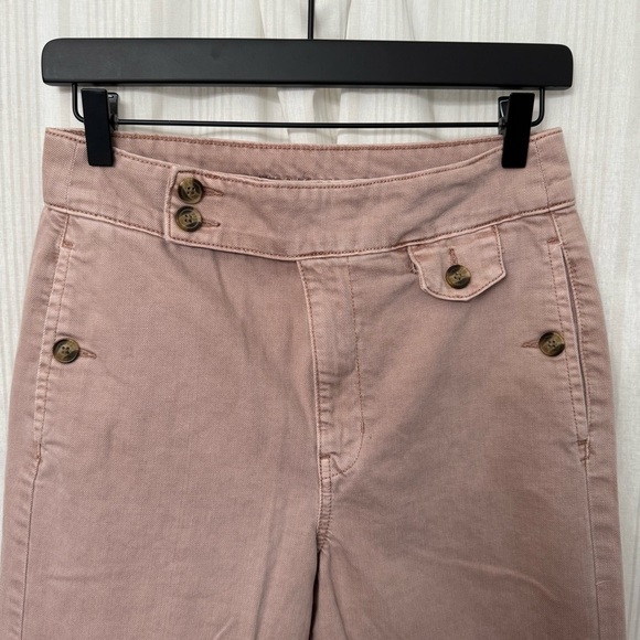 AEO🦅 Blush Pink Wide Leg Cotton Culottes Trousers - Picture 3 of 8